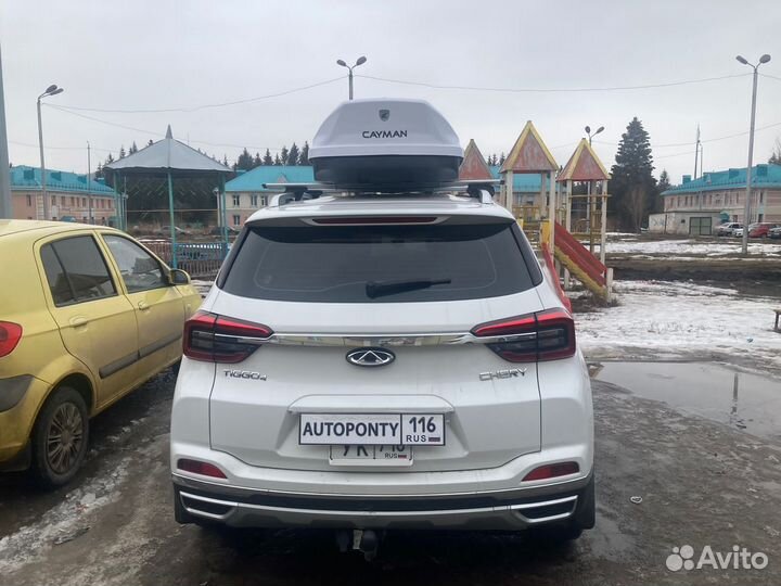 Автобокс Cayman белый двусторонний Chery Tiggo 4
