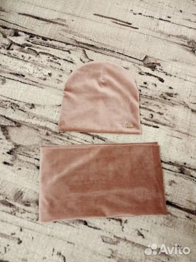 Комплект шапка и снуд женский