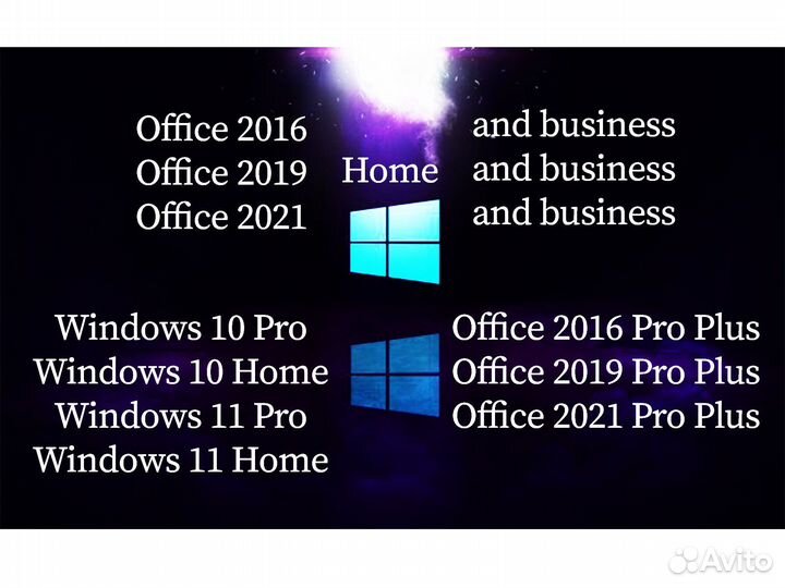 Ключи для Windows 11 / 10 Pro / Home, Office 16