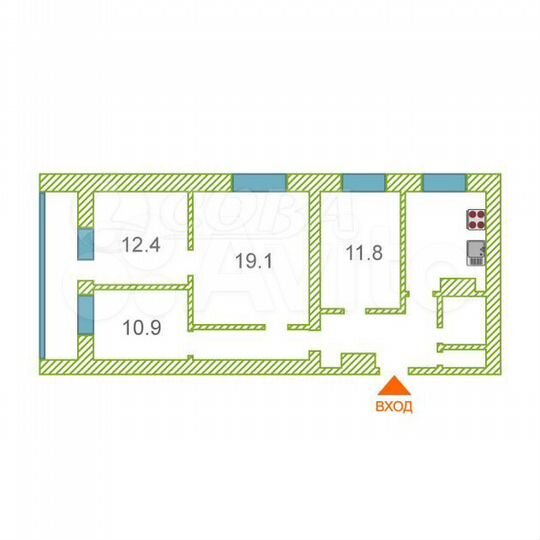 4-к. квартира, 81,4 м², 14/14 эт.