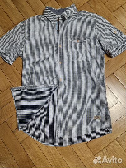 Рубашка мужская летняя в полоску М