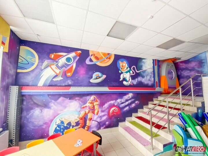 Роспись стен / граффити оформление фасада