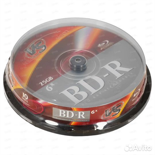 Диск BD-R VS 25 гб 6x cake box (10 штук в упаковке
