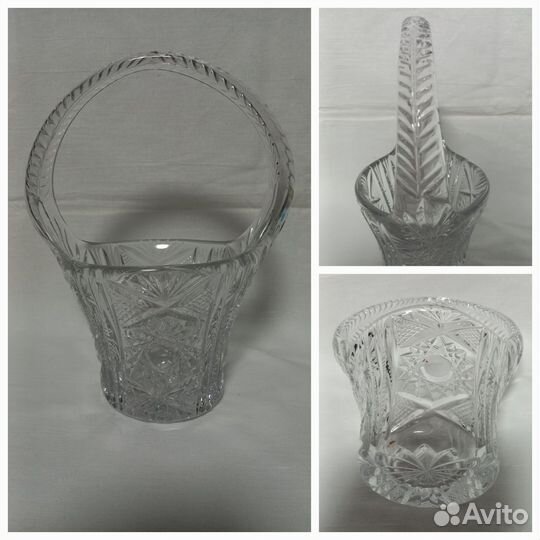 Графины СССР, хрусталь, стекло, Корзинка