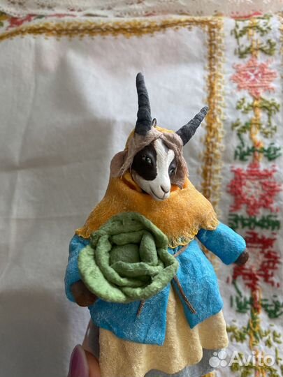 Ватная игрушка. Коза