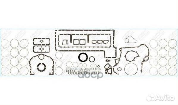 Компл.прокладок нижний Scania 54107100 Ajusa