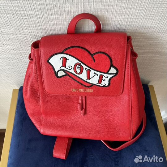 Кожаный рюкзак Love Moschino