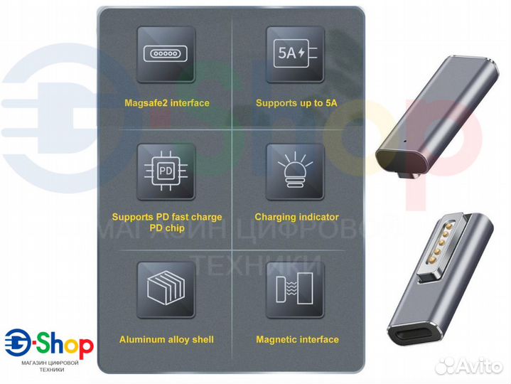 Переходник Type-c в Magsafe2