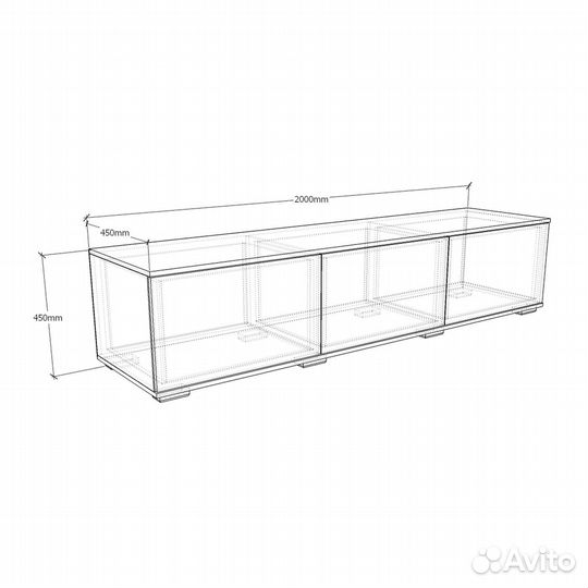 Тв-тумба Эде-951qh латте под тв телевизор