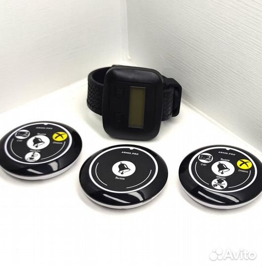 Кнопка вызова официанта, персонала с часами Эконом