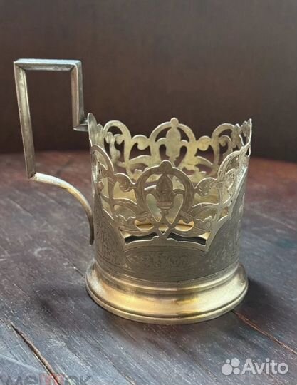 Подстаканник Серебро 875 проба Четыре клейма