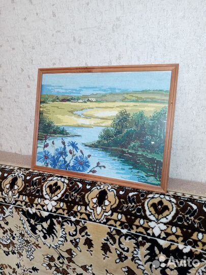 Вышивка крестом шерстью 42*33см