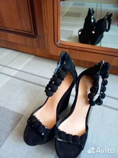 Туфли натуральная замша,размер 37