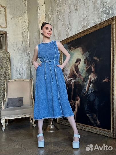 Джинсовое платье