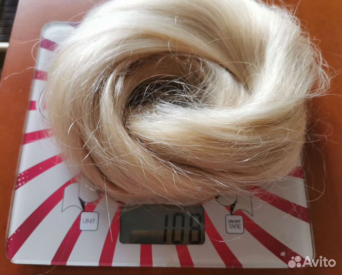 Хвост наращивание 60 см блонд люкс American Dream