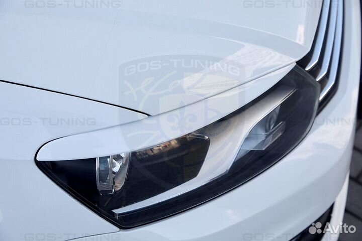 Реснички накладки на фары фольксваген поло