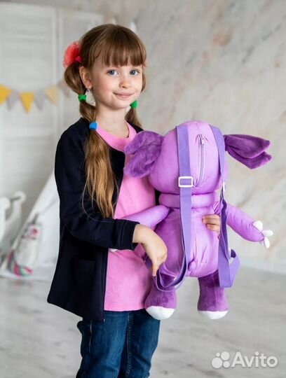 Лунтик большой, рюкзак-игрушка