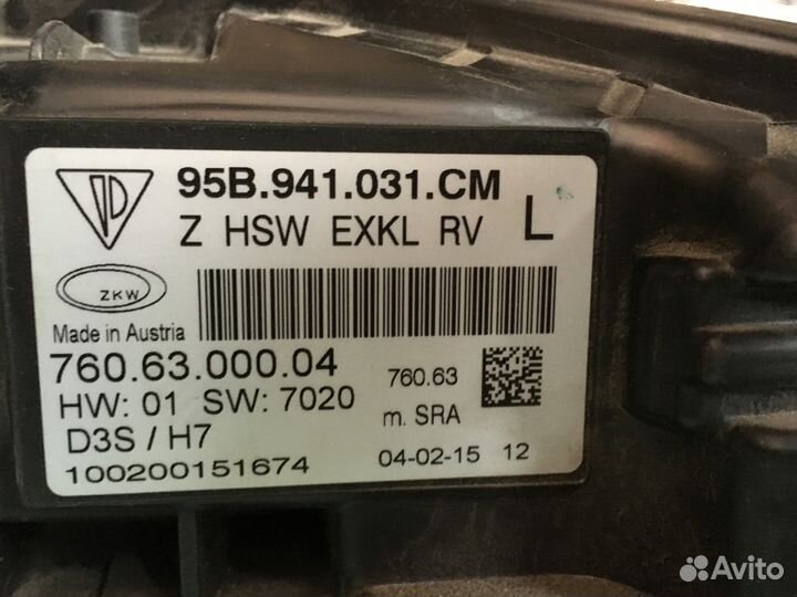 Порше Макан Macan (2014+) Фара Левая Биксенон