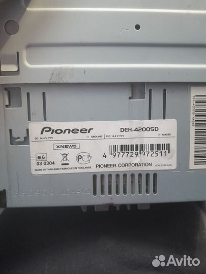 Автомагнитолла pioneer DEH 4200sd