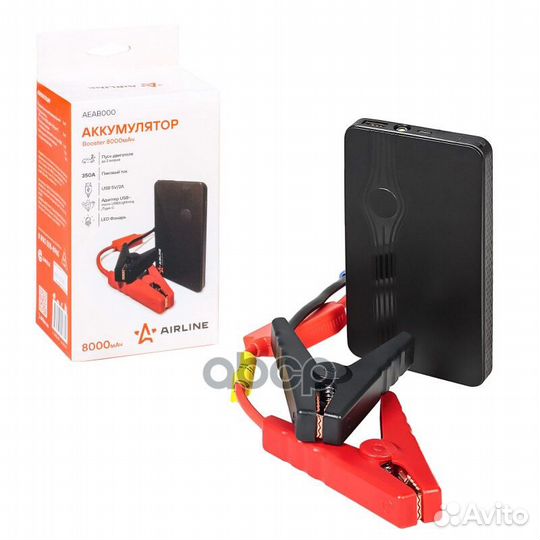 Аккумулятор пусковой (Booster) 8000мАч, 350А