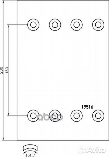 Накладки тормозные STD 19515 19516 T099 1951512