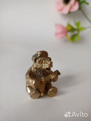 Украшение аксессуар миниатюра из бронзы Медведь