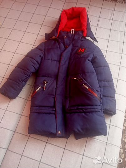Пуховик для мальчика 116см