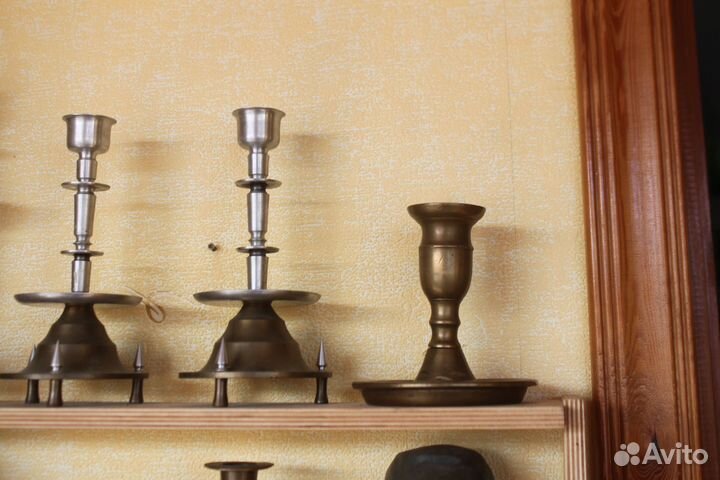 Подсвечники старинные бронза разборные
