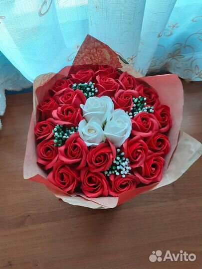 Букет из мыльных роз