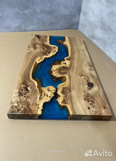 Стол из Эпоксидной смолы и слэба от производителя