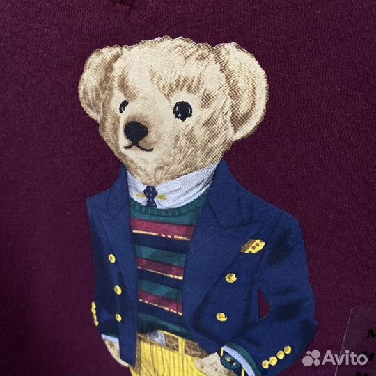 Свитшот Polo Ralph Lauren Bear бордовый оригинал M