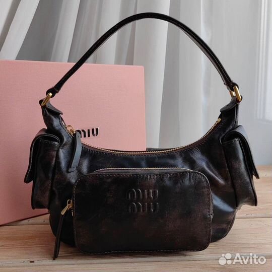 Сумка miu miu nappa leather pocket bag