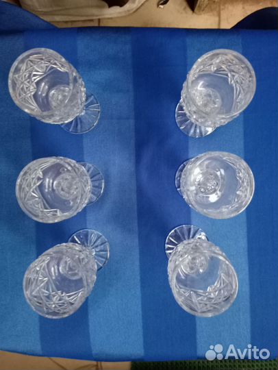 Винтажные хрустальные рюмки грань СССР 60е года