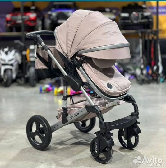 Детская коляска Luxmom 558 3в1 коричневый
