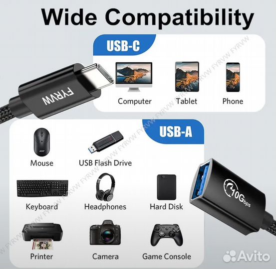 Адаптер USB Type C к USB Type A