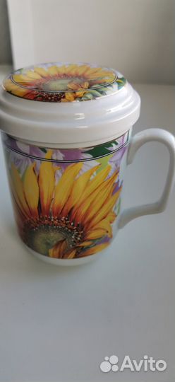 Кружка керамическая заварочная с фильтром