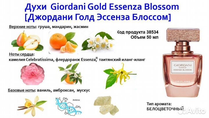 Духи Орифлэйм. Giordani Gold Essenza Blossom