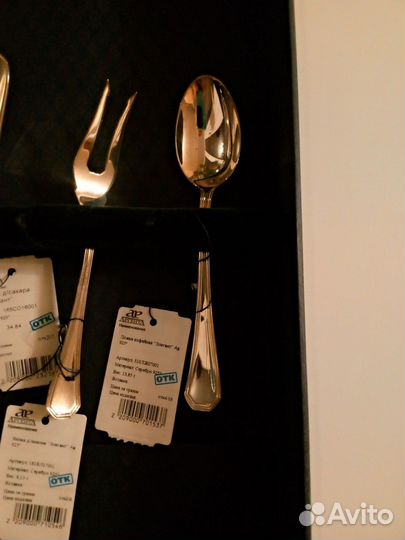 Набор для десерта, серебро 925 проба