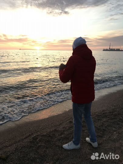 Стильная зимняя мужская куртка красная Malidinu