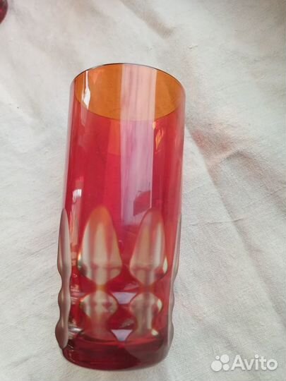 Стаканы. Рубиновое стекло.СССР.Редкость
