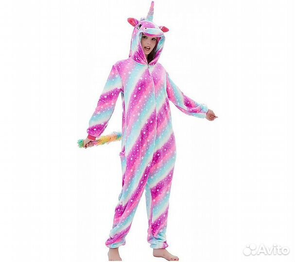 Кигуруми Funfur Единорог Звездный Свет Фиолетовый