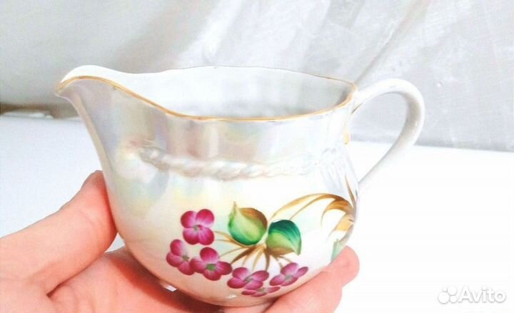Молочник сливочник Дулево Коростень фарфор СССР
