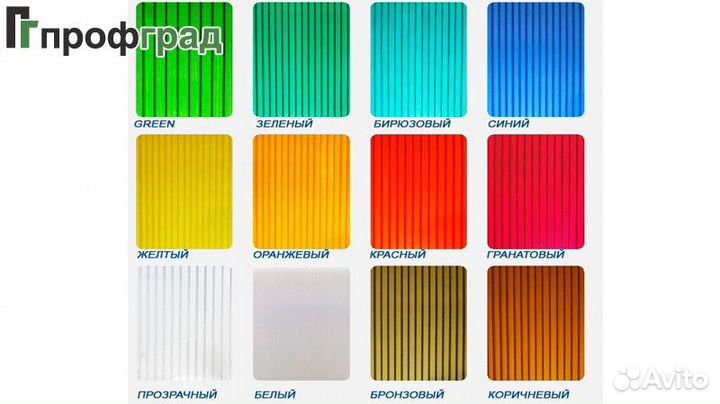 Поликарбонат (сотовый) для теплиц