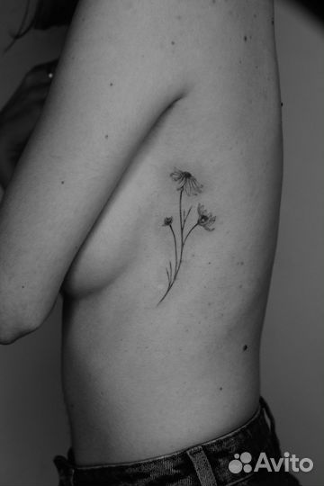 Тонкие тату без подплытия и синевы