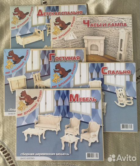 Мебель деревянная, конструктор, модели