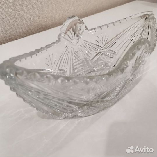 Советская хрустальная ваза Ладья