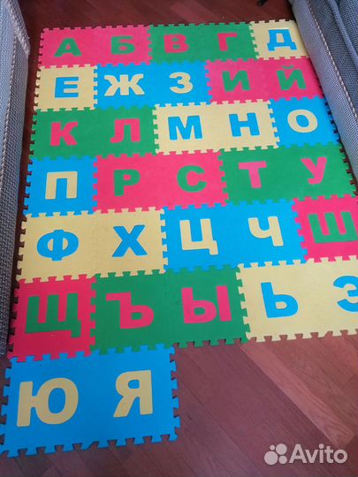 Развивающий коврик пазл алфавит