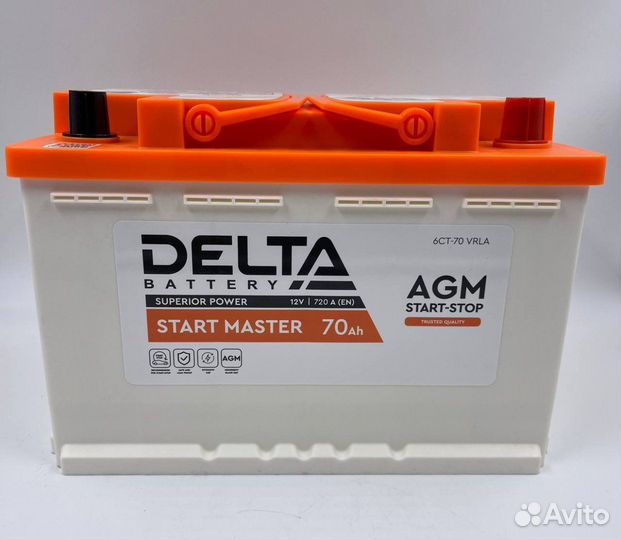 Delta start master 6CT-70.0 AGM (L3/720EN) Аккумуляторная батарея