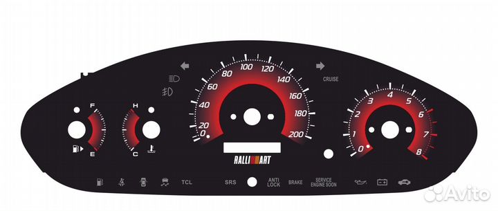 Шкалы приборов Mitsubishi Galant 8 (01-03) USA V2