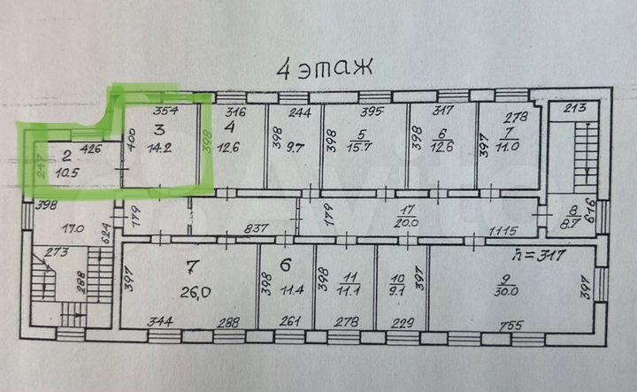 Офис на Красном проспекте в аренду 24,6 м²